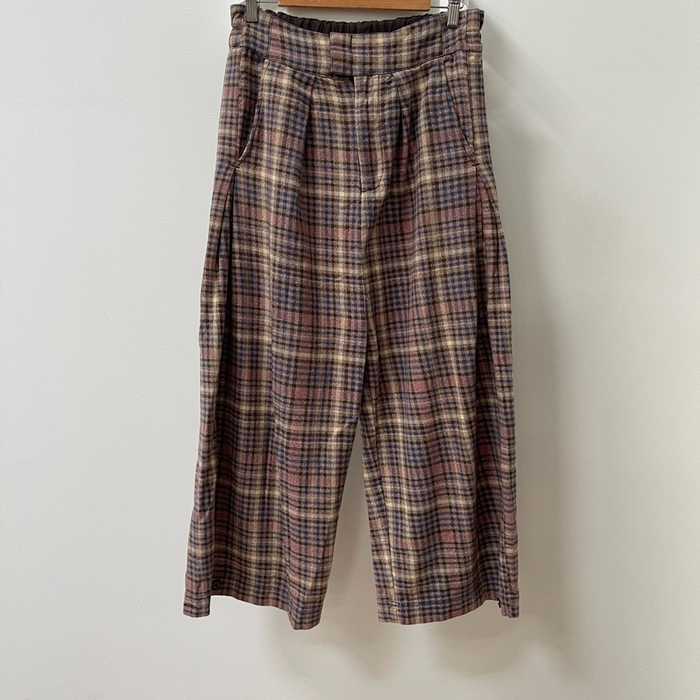 Plaid Women’s Pants - Brown and Pink